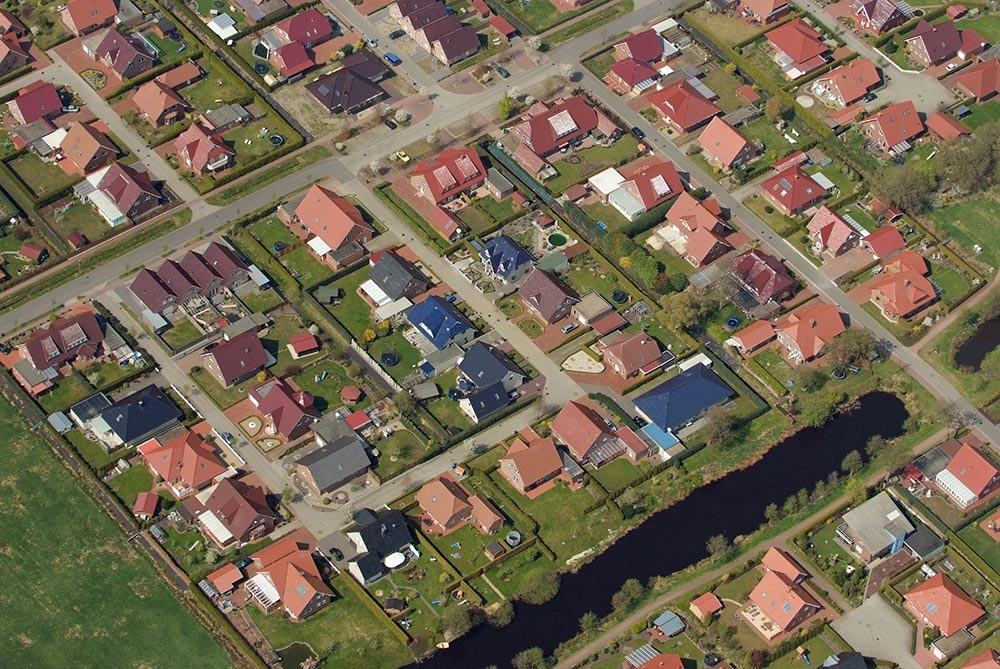 Einfamilienhaussiedlung (Luftbild)