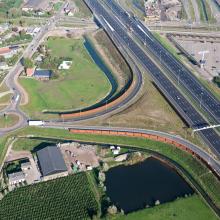 Autobahnauffahrt bei Beesd, Niederlande