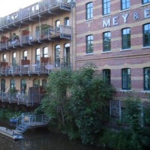 Leipzig-Plagwitz: Die alte Fabrik Mey & Edlich an der Weißen Elster wurde in Wohnungen und Büros umgewandelt