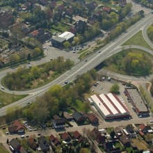 Luftbild Wohn- und Gewerbegebiet